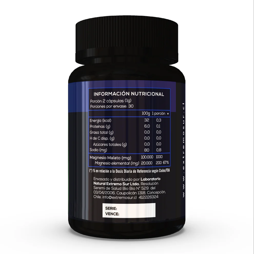 Magnesio Malato 60 Capsulas EXTREMO SUR - Imagen 2