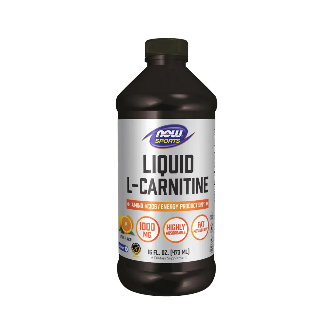 Liquid L-Carnitine 100mg Citrus NOWFOOD