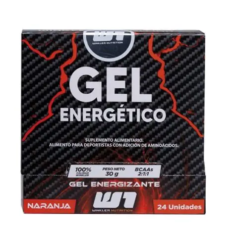 Caja Gel Energético 24 uds Naranja WINKLER