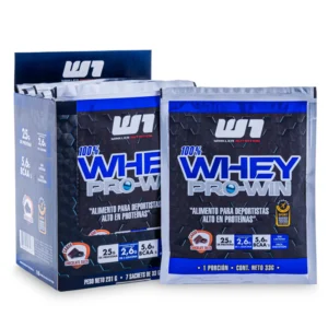 Caja Sachet 100% Whey Pro Win 7 uds Chocolate Suizo WINKLER