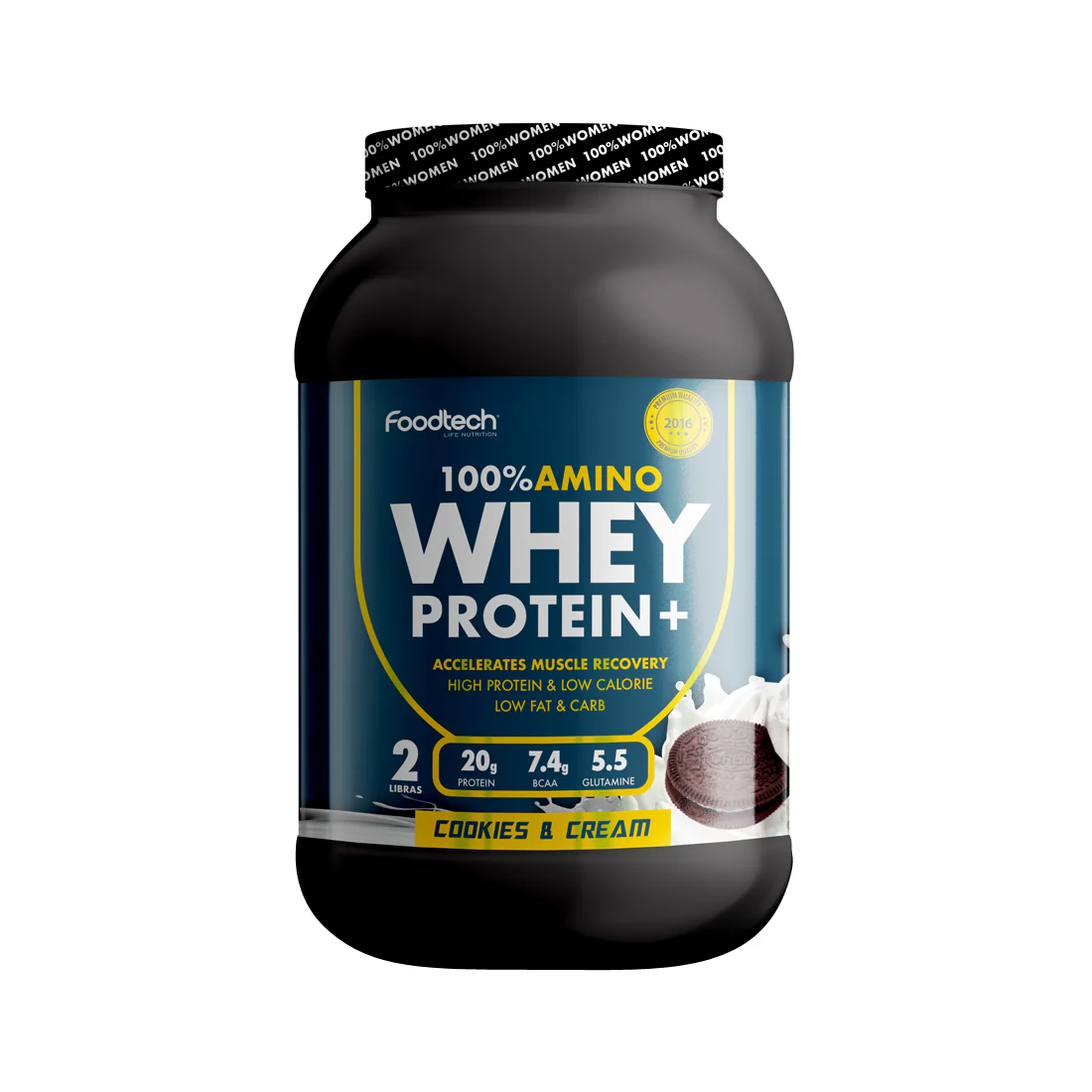 Whey Protein 100% Amino 2Lbs Cookies and Creme FOODTECH