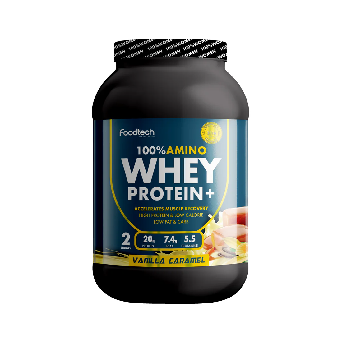 Whey Protein 100% Amino 2Lbs Vainilla Caramel FOODTECH