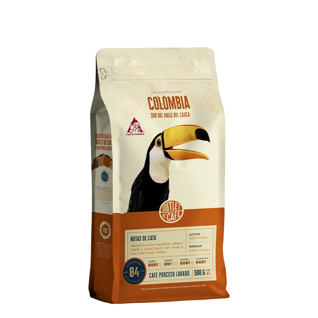 Cafe En Grano Colombia 500 Grs (Tueste Medio) - Outlet Del Cafe