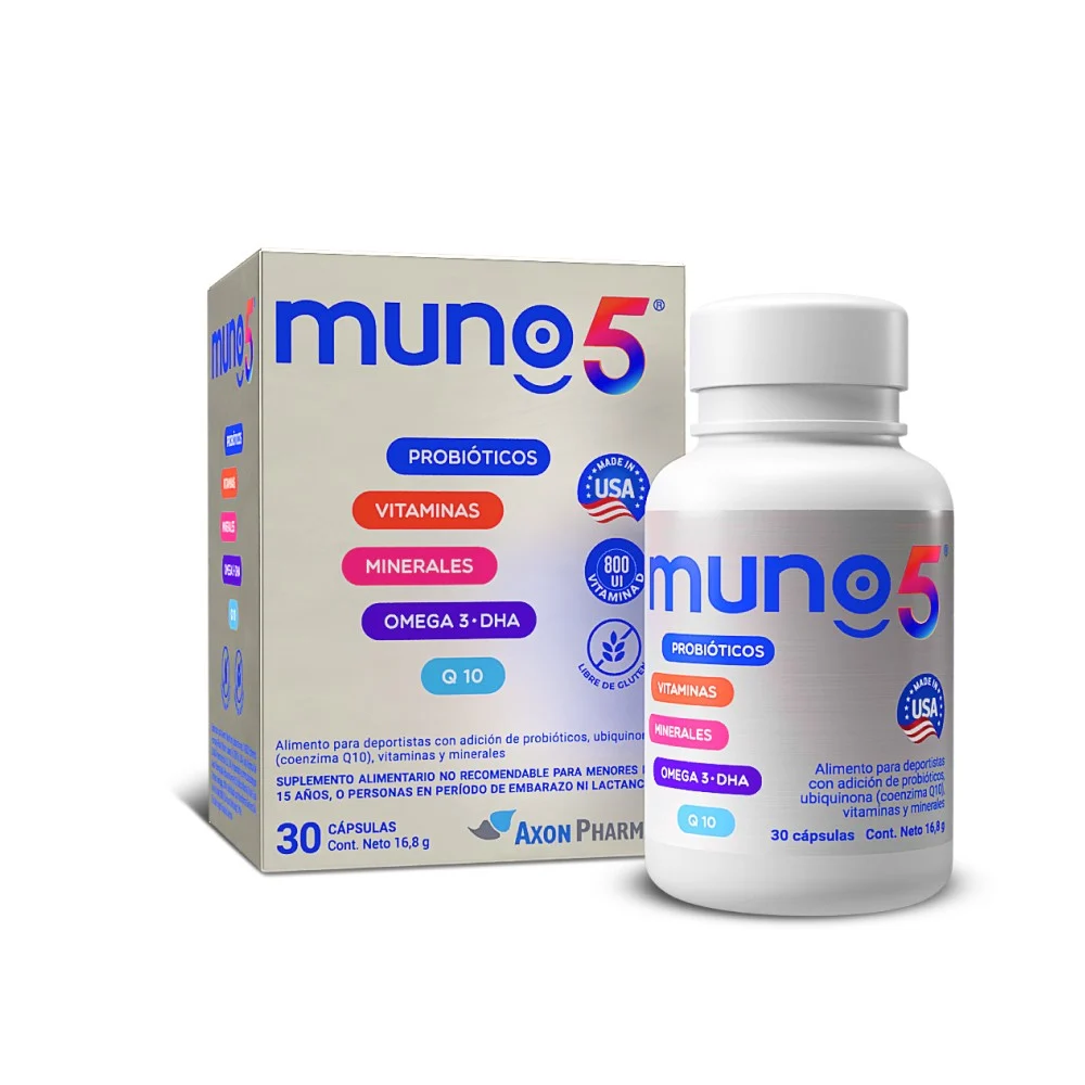 Muno 5 Vitaminas + Probioticos 30 Capsulas AXON PHARMA